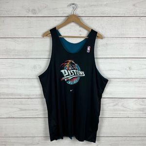 Vintage 1990s RARE Detroit Pistons NBA Nike Reversible Practice Jersey XXL